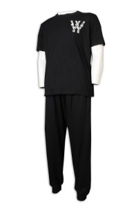 WTV167 Order short-sleeved T-shirt sports set manufacturing foot-band sports set elastic pant head sports set hk center